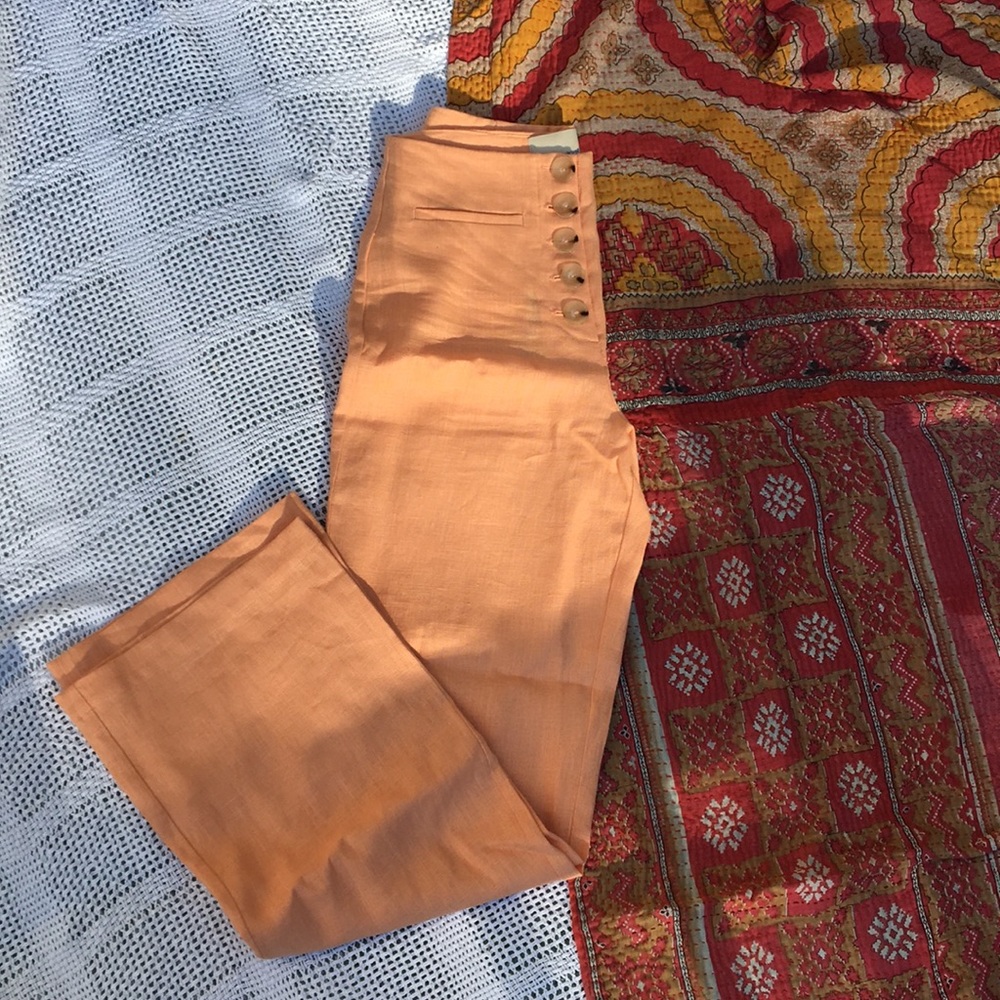 Paloma Wool Adeline pants - gorgeous peachy linen